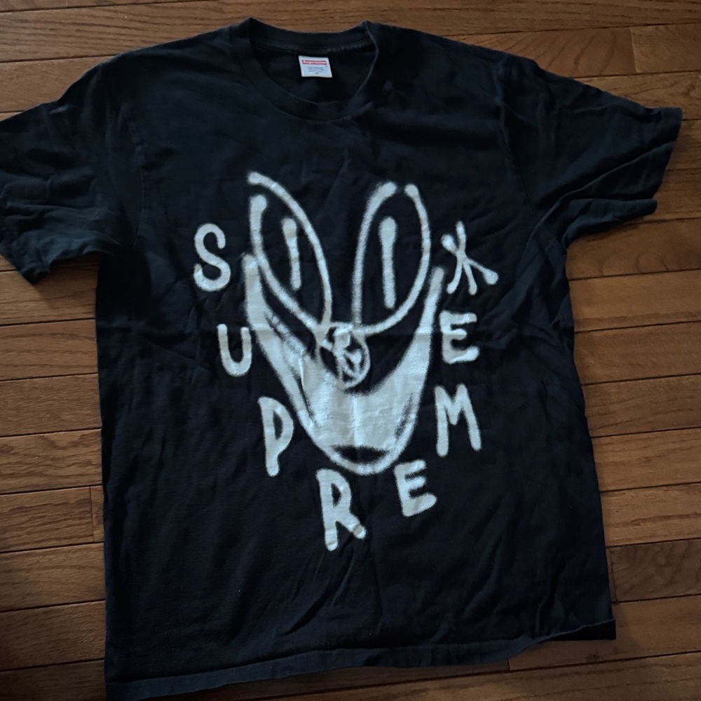 Supreme Black and White Graphic Tee
